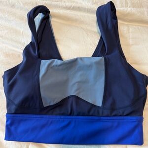BuffBunny Navy and Sky Blue Sports Bra